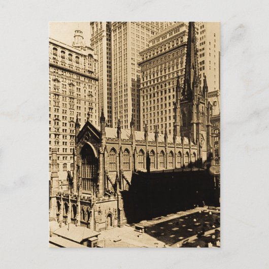 Triinity Church & Church Yard Lower Manhattan NYC Briefkaart (Voorkant)