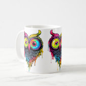 Triippy Party Edm Owl Music Lover Koffiemok (Voorkant links)