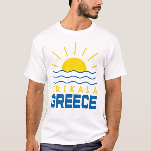 Trikala Griekenland Zonneschijn En Zee Golven Here T-shirt (Voorkant)