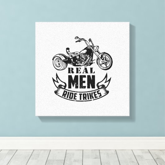 Trike Gifts for Men | Triker Trikes Motorcycle Canvas Afdruk (Insitu (Houten vloer))