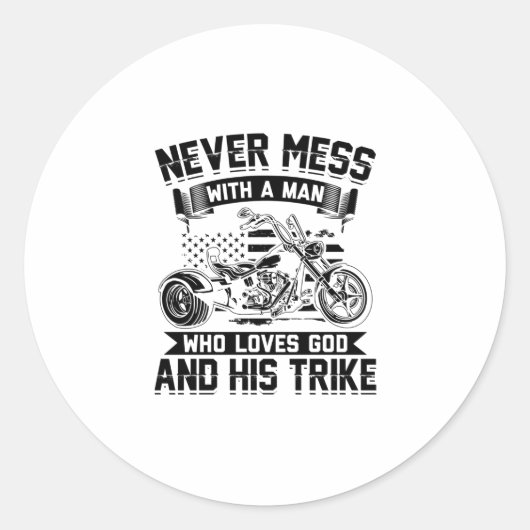 Trike & God | Trekproeven met fietsergeschenken Ronde Sticker (Voorkant)