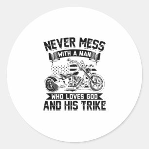 Trike & God Trekproeven met fietsergeschenken Ronde Sticker