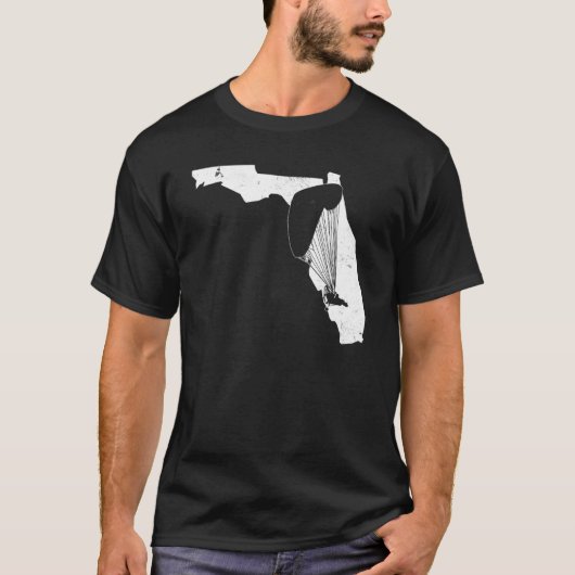 Trike Powered Parachute Ppg Ppc Pilot Florida Vint T-shirt (Voorkant)