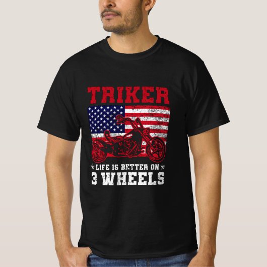 Trike Rider Gifts | Triker Trikes Biker T-shirt (Voorkant)