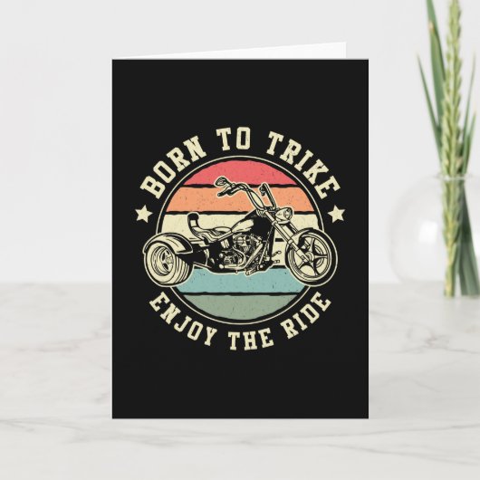 Triker Born Trike geniet van de ride Motor Trike R Kaart (Voorkant)