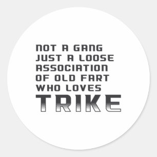 Triker Motor Trike Trikers Tricycle Funny  Ronde Sticker