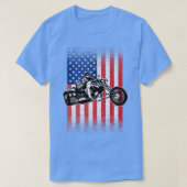 Triker Motorcycle Patriotic American Flag Trike Bi T-shirt (Design voorkant)