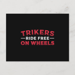 Triker Trikers rijden gratis op wielen Motor Trike Briefkaart