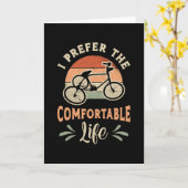 Triker van de fiets ik verkies de Comfortabele Vin Kaart (Gele Bloem)