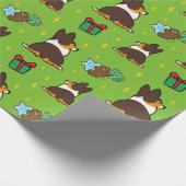 Trikleurenpapier voor kerstcadeautjes cadeaupapier (Hoek)