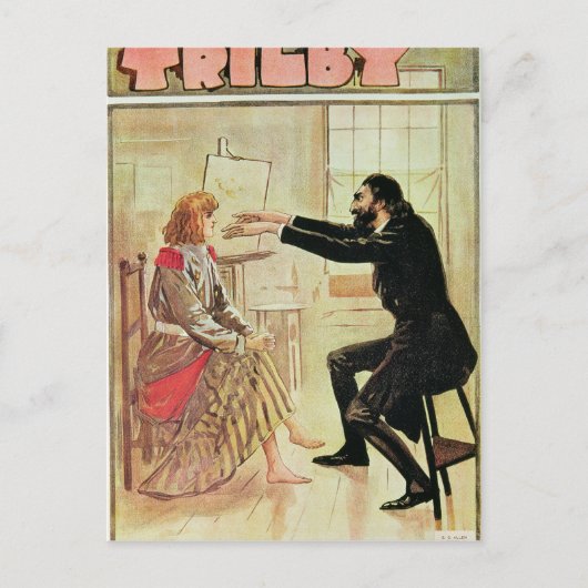 Trilby, hypnotiseerd door Svengali Briefkaart (Voorkant)