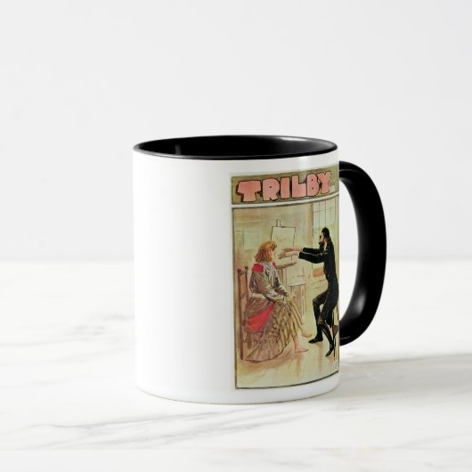 Trilby, hypnotiseerd door Svengali Mok (Voorkant rechts)