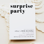 Triley Bold Contemmodern Surprise Birthday Kaart