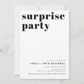 Triley Bold Contemmodern Surprise Birthday Kaart (Voorkant)