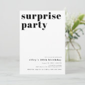 Triley Bold Contemmodern Surprise Birthday Kaart (Staand voorkant)