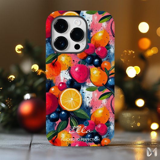 Trilfruituitbarsting met citrus- en bessentinten Case-Mate iPhone case