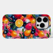 Trilfruituitbarsting met citrus- en bessentinten Case-Mate iPhone case (Achterkant (horizontaal))