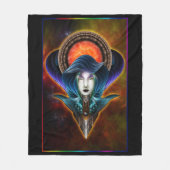 Trilia Red Nebula Portret Fleece Deken (Voorkant)