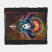 Trilia Red Nebula Portret Fleece Deken (Voorkant (Horizontaal))