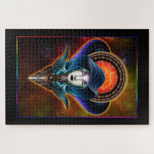 Trilia Red Nebula Portret Legpuzzel (Horizontaal)