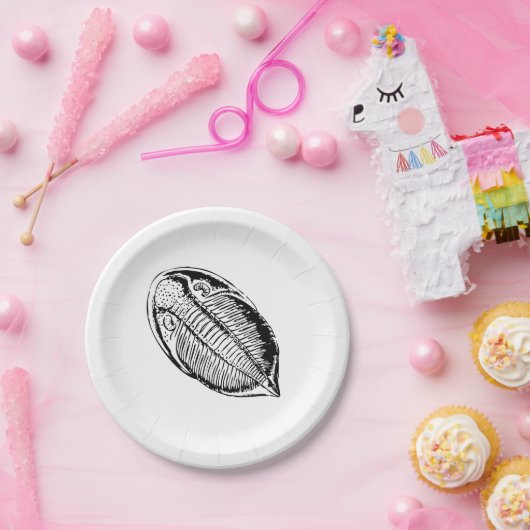 Triliobiet fossiel papieren bordje (Feest)