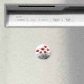 Triljartrode Klaproos Bloemenweide Magneet (Insitu (Vaatwasser))