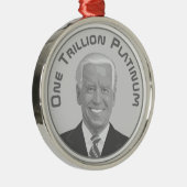 Triljoen dollar Platina Munt Metalen Ornament (Rechts)