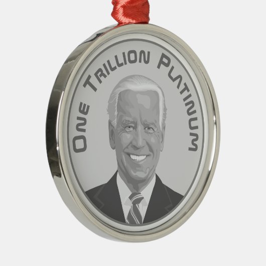 Triljoen dollar Platina Munt Metalen Ornament (Rechts)