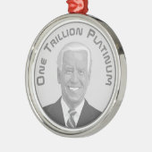 Triljoen dollar Platina Munt Metalen Ornament (Links)