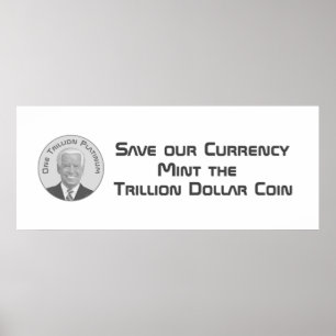 Triljoen dollar Platina Munt Poster