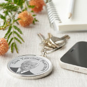 Triljoen dollar Platina Munt Sleutelhanger (Zijkant)