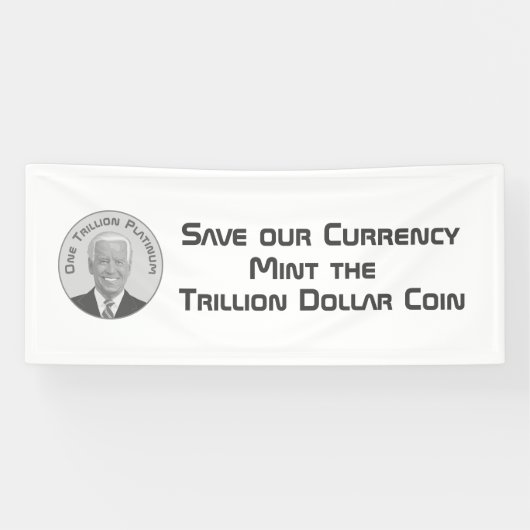 Triljoen dollar Platina Munt Spandoek (Horizontaal)