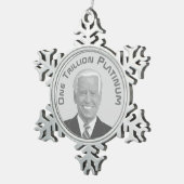 Triljoen dollar Platina Munt Tin Sneeuwvlok Ornament (Rechts)