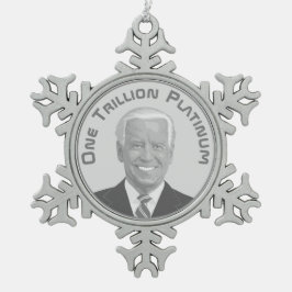 Triljoen dollar Platina Munt Tin Sneeuwvlok Ornament