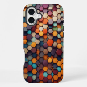 Trillante zeshoekige prisma-abstract – iPhone 16 P Plus Hoesje