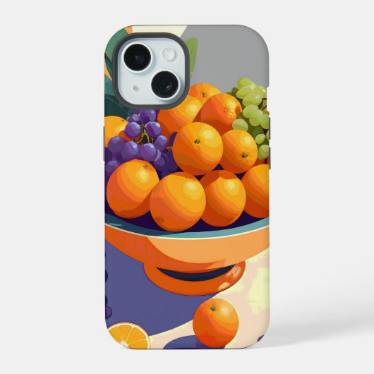 Trillen met vitamine C iPhone 15 Case (Achterkant)
