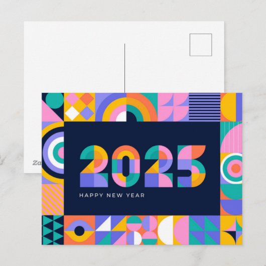 Trillend 2025 Nieuwjaar Feestdagenkaart (Voorkant / Achterkant)