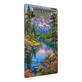 Trillend berglandschap met reflectie mini klembord (Schuin)