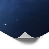 Trillend Blauwe Sterrenstelsel Supernova Buitenrui Poster (Hoek)