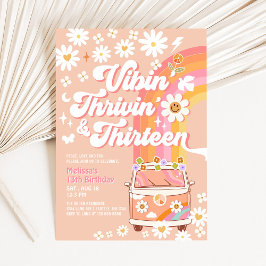 Trillend, florerend en dertien groovy 13e verjaard kaart