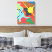 Trillend Geel Vlak Abstracte Kunstprint Canvas Afdruk (Insitu (Slaapkamer))