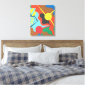 Trillend Geel Vlak Abstracte Kunstprint Canvas Afdruk (Insitu (Slaapkamer))
