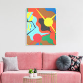 Trillend Geel Vlak Abstracte Kunstprint Canvas Afdruk (Insitu (Woonkamer))