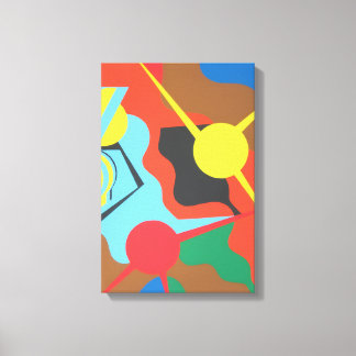 Trillend Geel Vlak Abstracte Kunstprint Canvas Afdruk