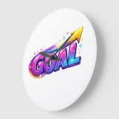 Trillend GOAL Wandklok – Succes Door Tijd (Hoek)