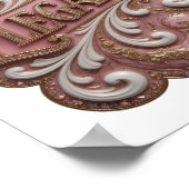 Trillend Goud ELEGANTIE Sloganontwerp Poster (Hoek)