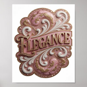 Trillend Goud ELEGANTIE Sloganontwerp Poster