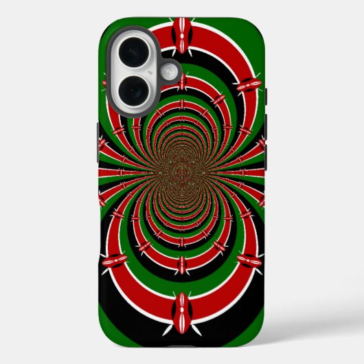 Trillend Kenia Visie | Gespiegelde Keniaanse Vlag  Case-Mate iPhone Case (Achterkant)