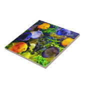 Trillend kleurig aquatisch tropisch Zee vis Tegeltje (Zijkant)