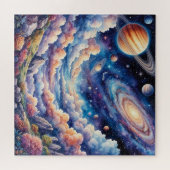 Trillend kosmisch landschap met planeten legpuzzel (Horizontaal)